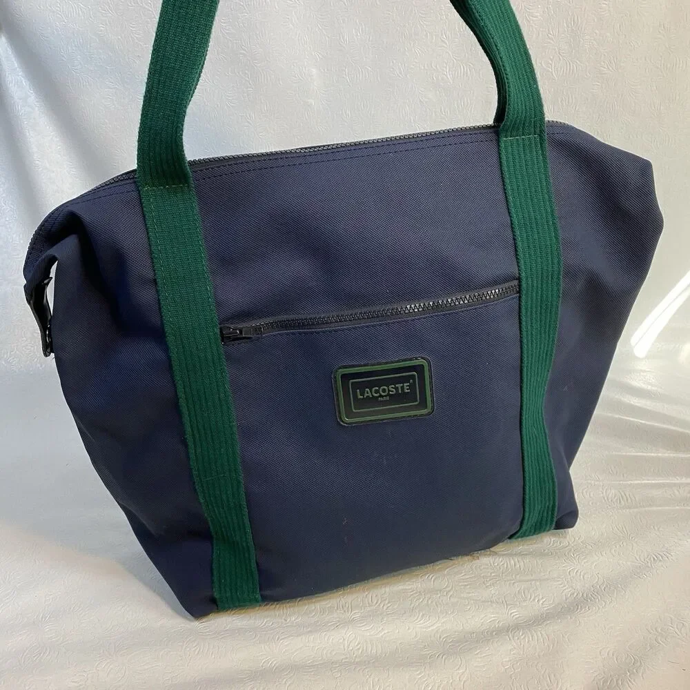 Vintage Lacoste Navy Blue Canvas Tote Bag
